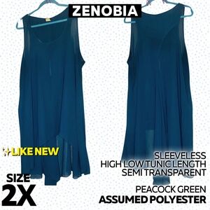 Zenobia high low tunic with keyhole